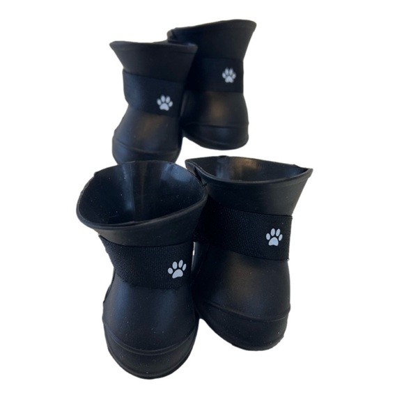 Small Dog Rubber Boots Black - Picture 2 of 7